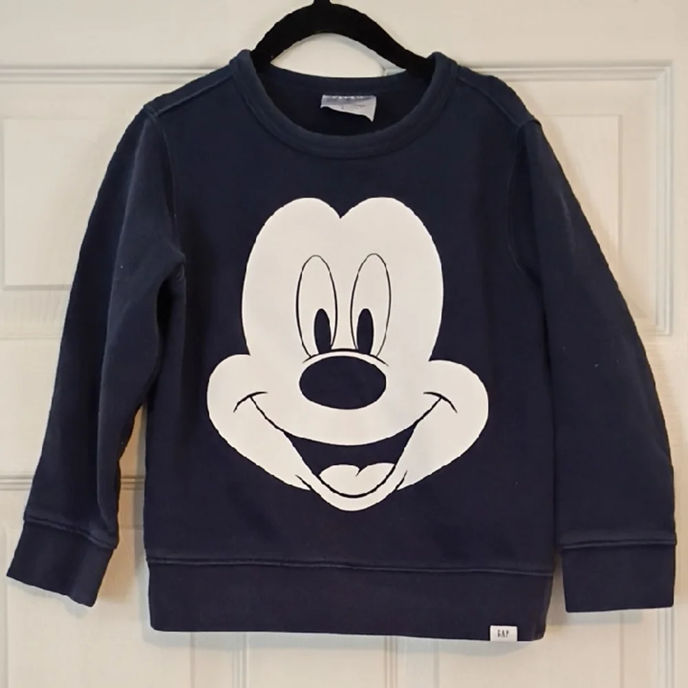 GAP Disney Kids Sweatshirt with Mickey Mouse Size 5 Navy Blue